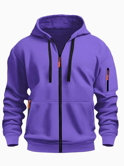 Sport Flex Zipper Hoodie – Men’s Casual Full-Zip Athletic Sweatshirt