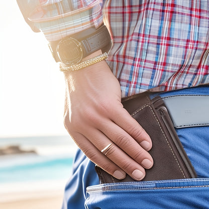 Men’s Classic Brown & Khaki Leather Wallet