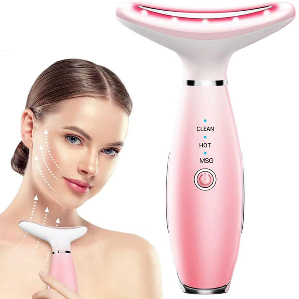Pink Radiance Facial & Neck Massage Device – Skin Firming Beauty Tool
