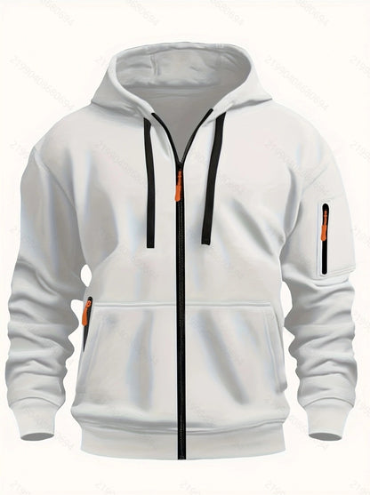 Sport Flex Zipper Hoodie – Men’s Casual Full-Zip Athletic Sweatshirt