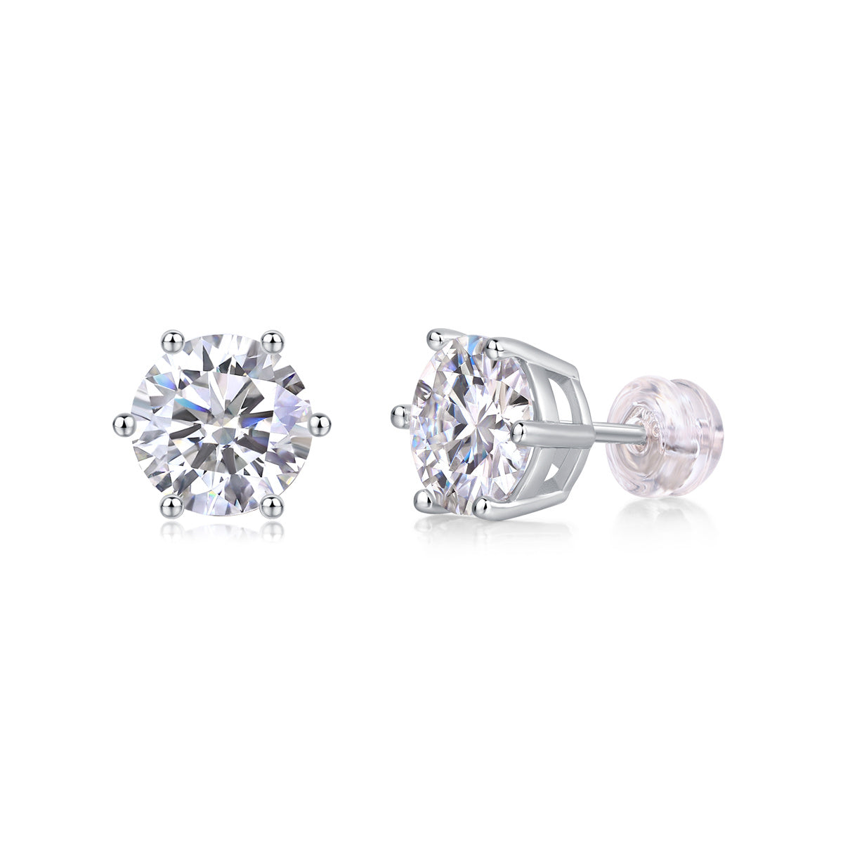 Years Quiet Good Moissanite Stud Earrings – Luxury Silver Jewelry