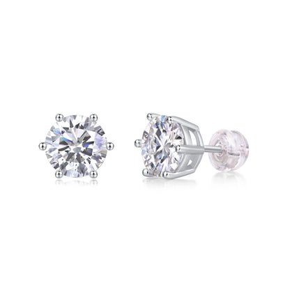 Years Quiet Good Moissanite Stud Earrings – Luxury Silver Jewelry