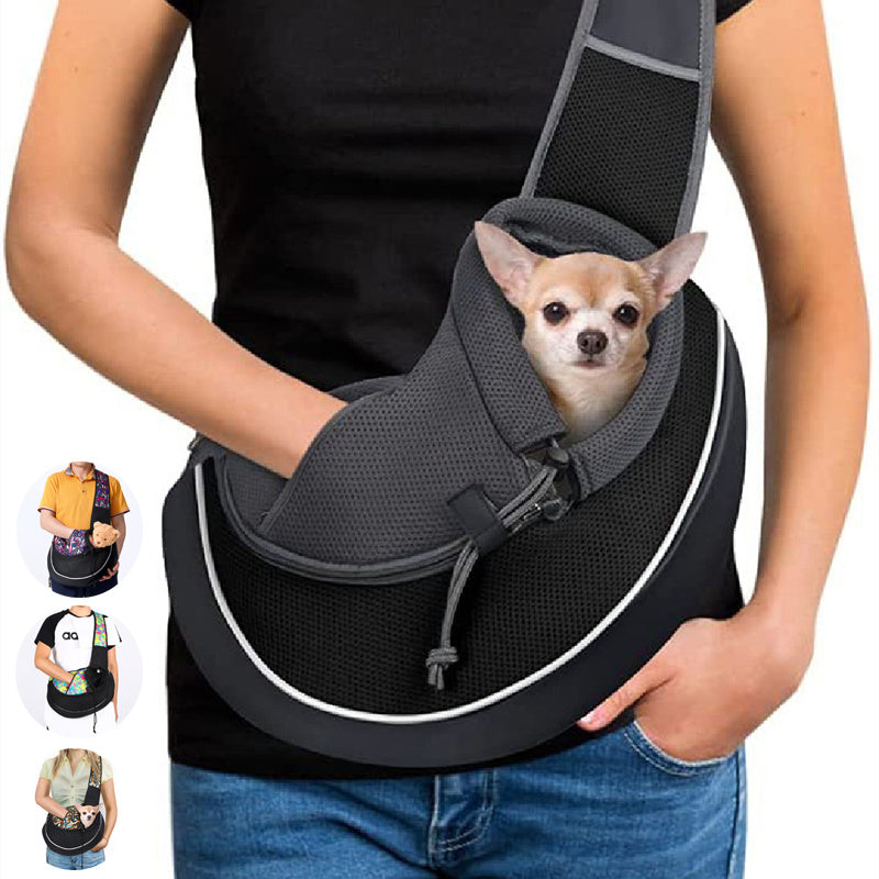 Outdoor Pet Carrying Crossbody Bag – Stylish Portable Shoulder Carrier for Dogs & Cats