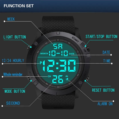 TactiPro Military Sports Watch – Waterproof LED Outdoor Timepiece
