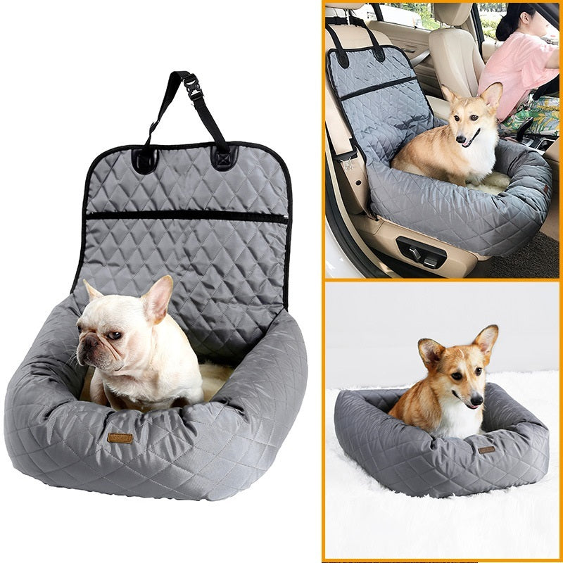 2-in-1 Foldable Pet Carrier & Car Seat Bed – Thickened Multi-Purpose Travel Mattress for Dogs