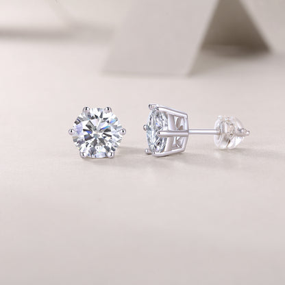 Years Quiet Good Moissanite Stud Earrings – Luxury Silver Jewelry