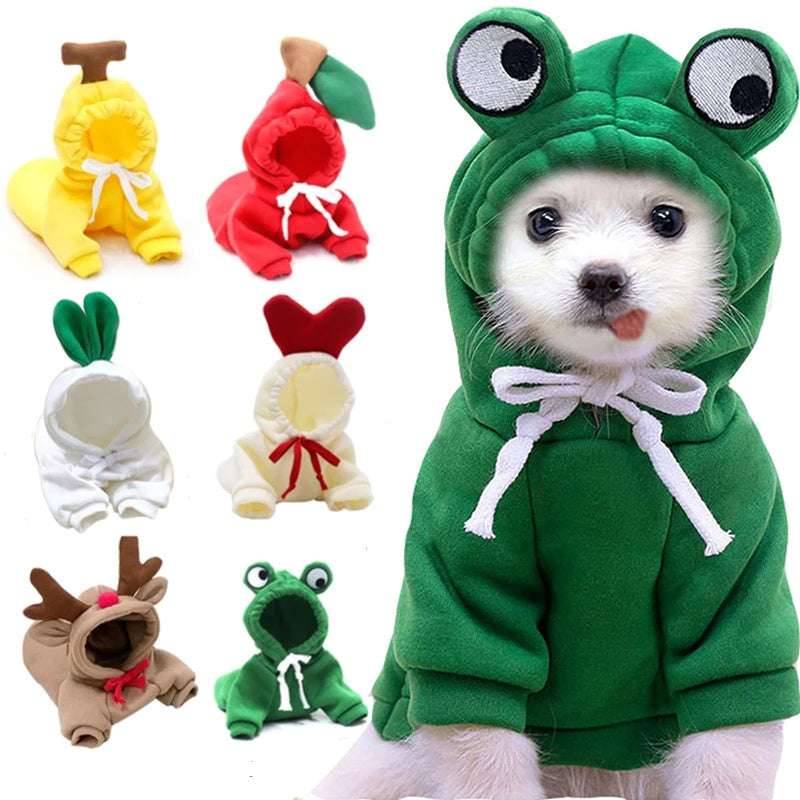 BerrySnug Fleece Hoodie – Cute Winter Fruit Outfit for Small Dogs & Cats