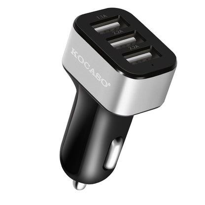 TurboDrive 30W 3-Port USB Car Charger for iPhone & Android