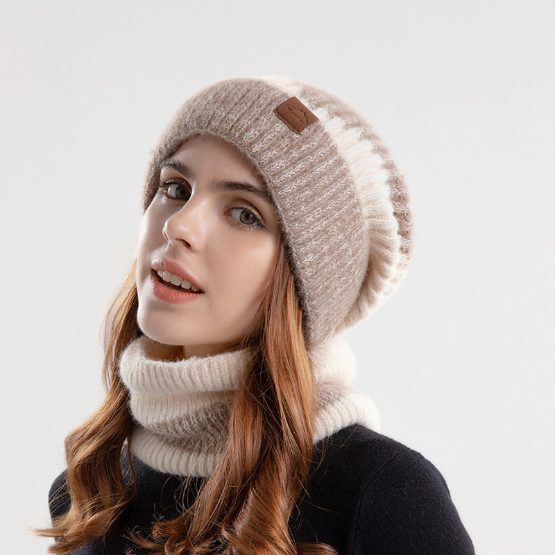 Frost Knit 2-Piece Hat & Scarf Set – Thick Winter Wool Earflap Beanie with Matching Scarf