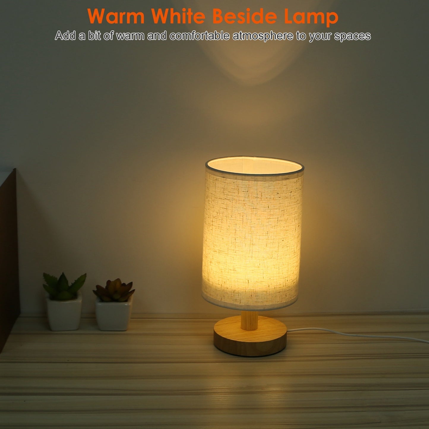 LumiRest Modern Warm White USB Bedside Lamp