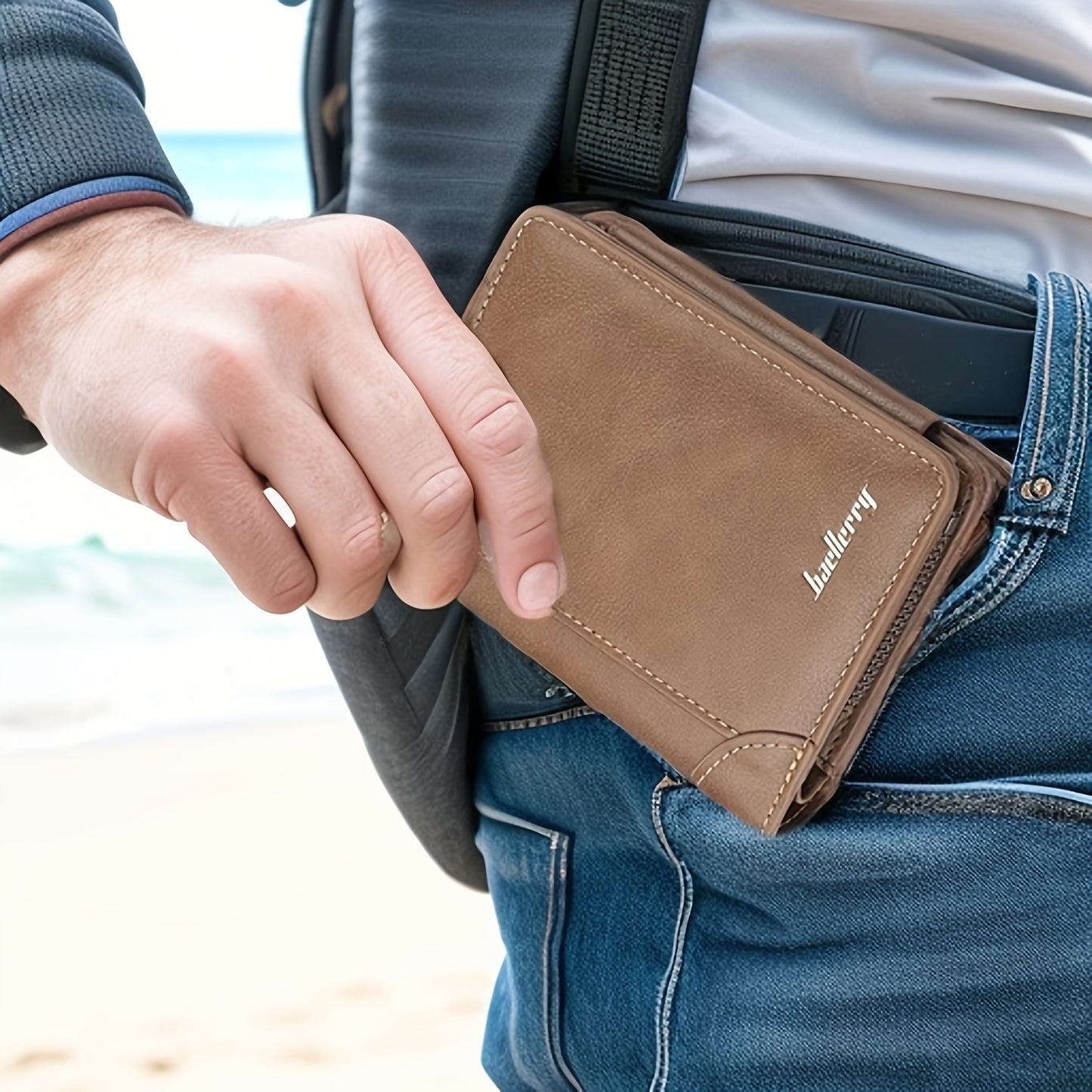 Men’s Classic Brown & Khaki Leather Wallet