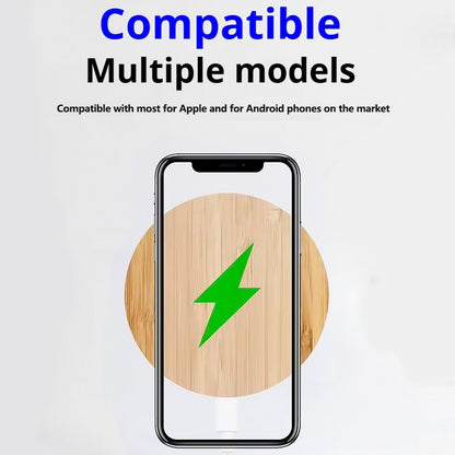 Bamboo Dual-Coil Vertical Wireless Charger Stand