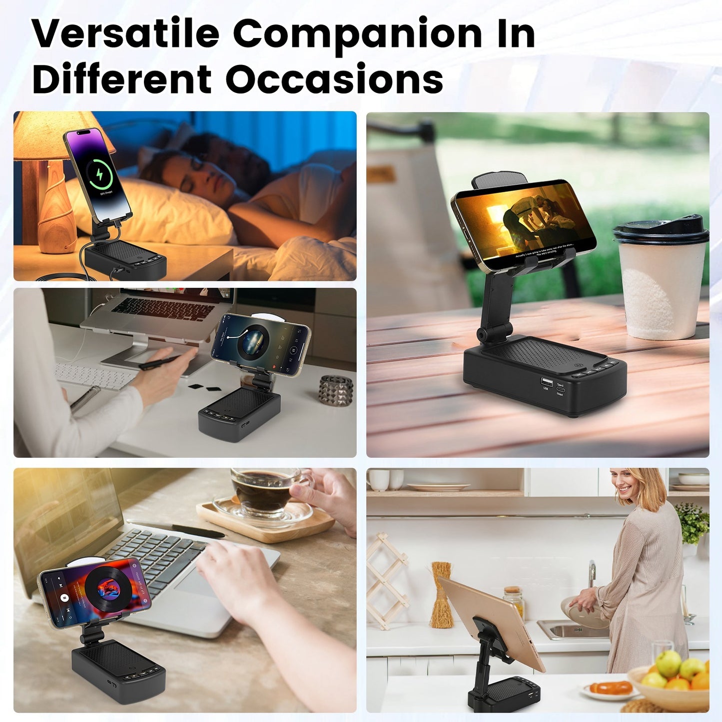 SoundStand HD Wireless Speaker Power Bank & Foldable Phone Stand