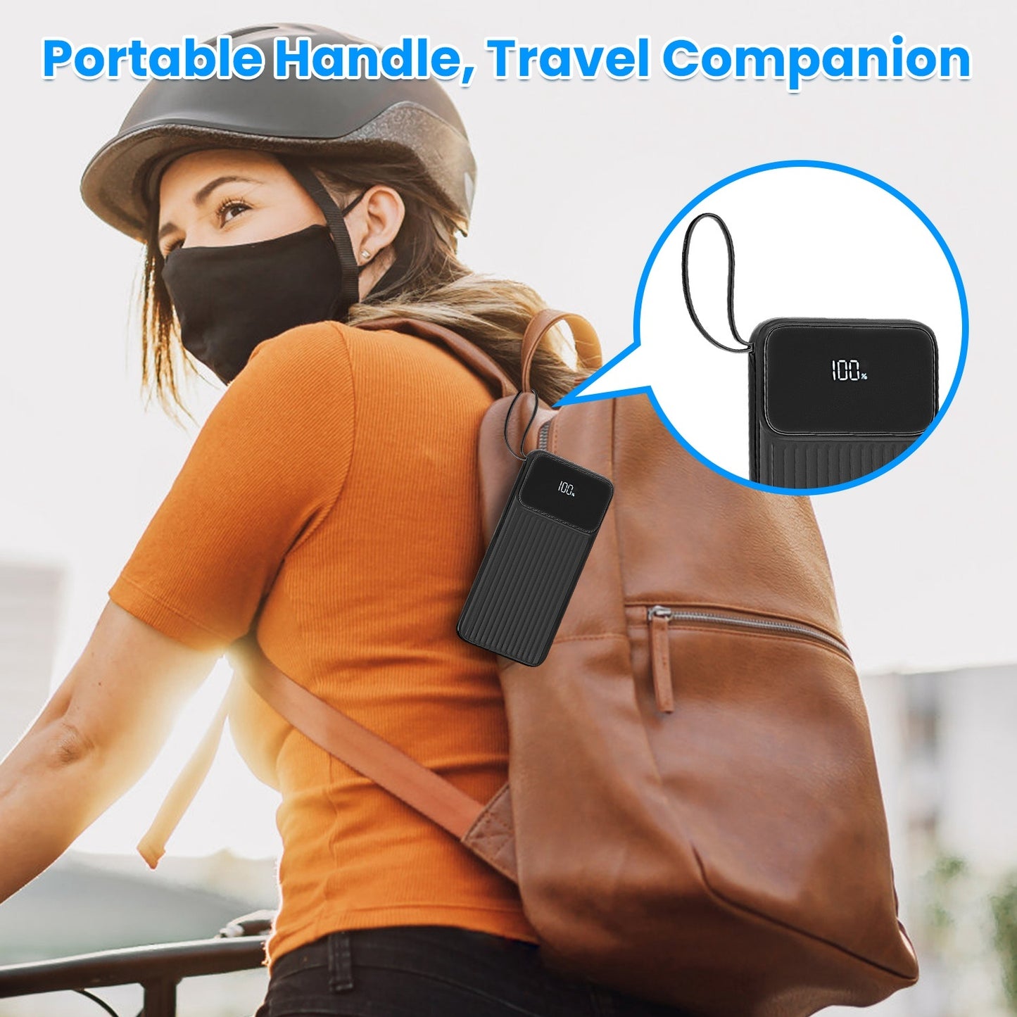 PowerMax PD22W 20000mAh Fast Charging Power Bank with 4 Built-in Cables