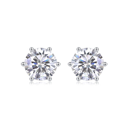 Years Quiet Good Moissanite Stud Earrings – Luxury Silver Jewelry