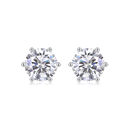 Years Quiet Good Moissanite Stud Earrings – Luxury Silver Jewelry