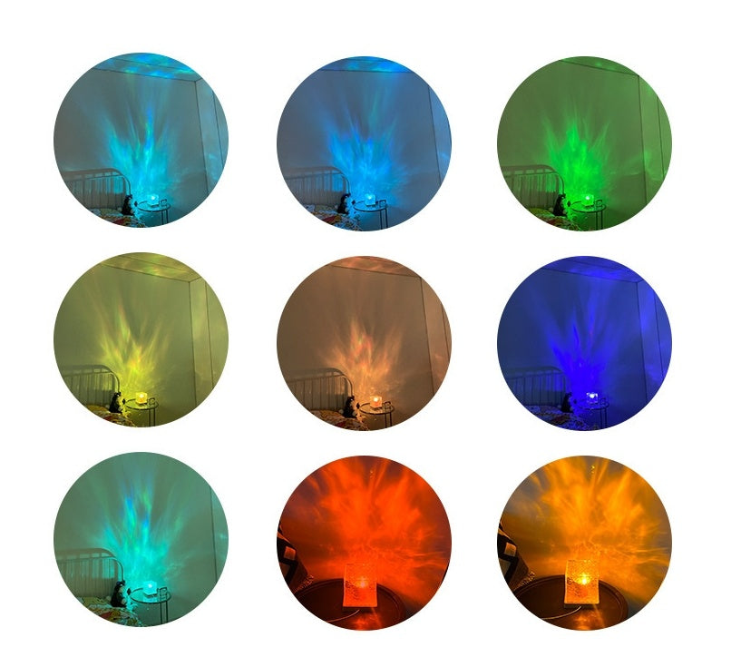 AquaGlow Water Ripple Ambient Night Light