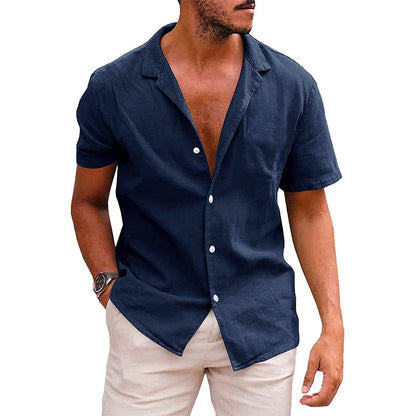SunHaven Men’s Short Sleeve Button-Down Beach Shirt