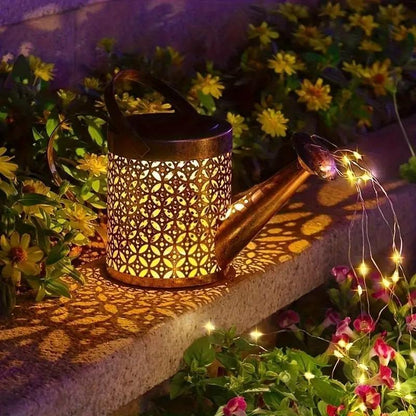 GlowCan 2-Pack LED Watering Can Solar String Lights