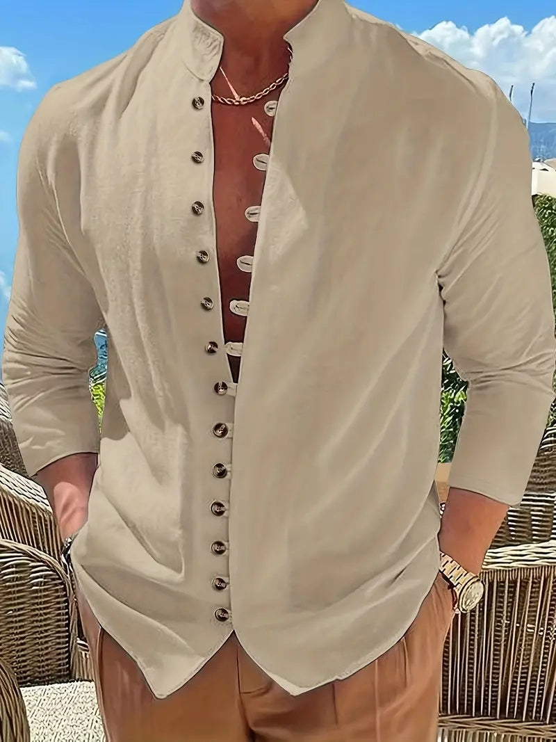 UrbanLine Men’s Button-Up Long Sleeve Casual Jacket