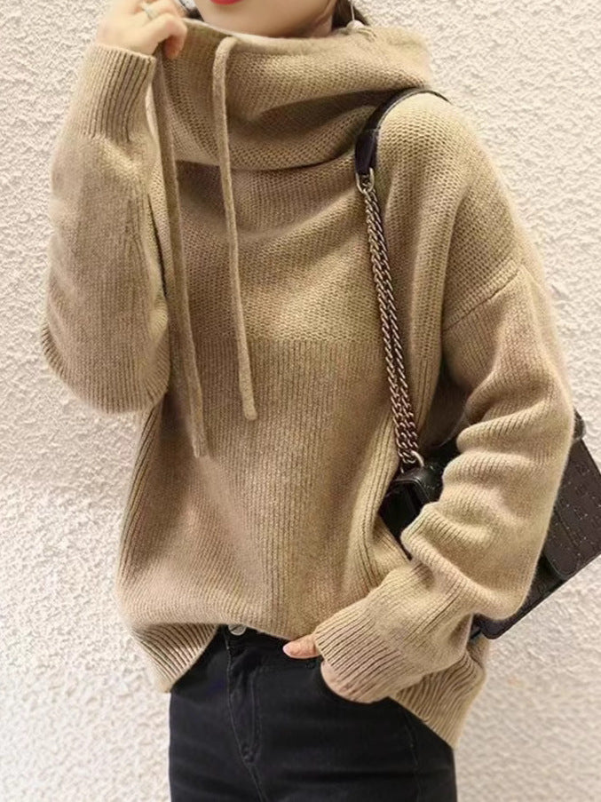 Cozy Luxe Thick Knit Sweater – Warm Lazy-Style Long Sleeve Top for Women
