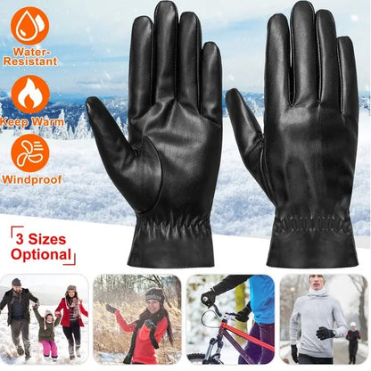 FrostGuard Leather Gloves – Unisex Winter Warm Windproof Outdoor Gloves