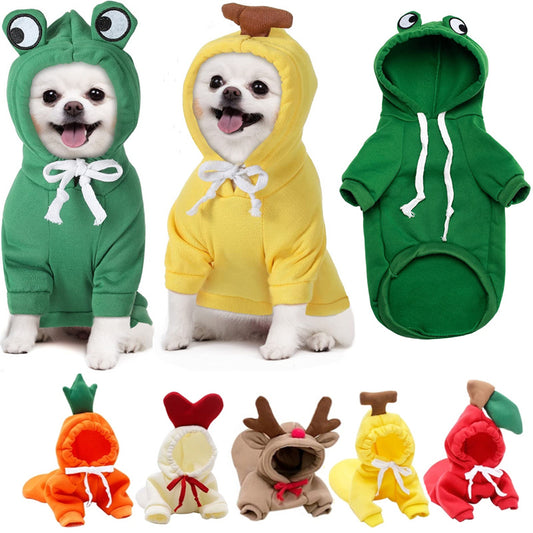 BerrySnug Fleece Hoodie – Cute Winter Fruit Outfit for Small Dogs & Cats