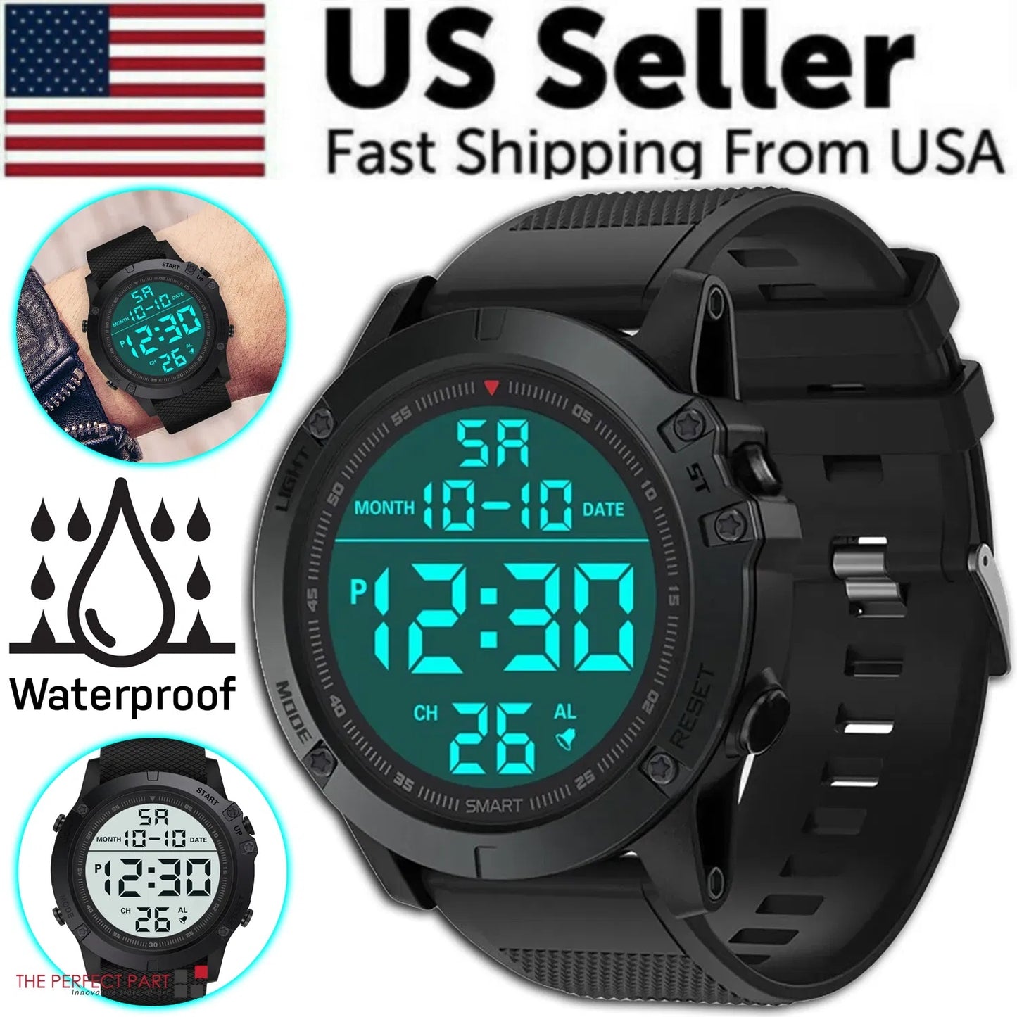 TactiPro Military Sports Watch – Waterproof LED Outdoor Timepiece