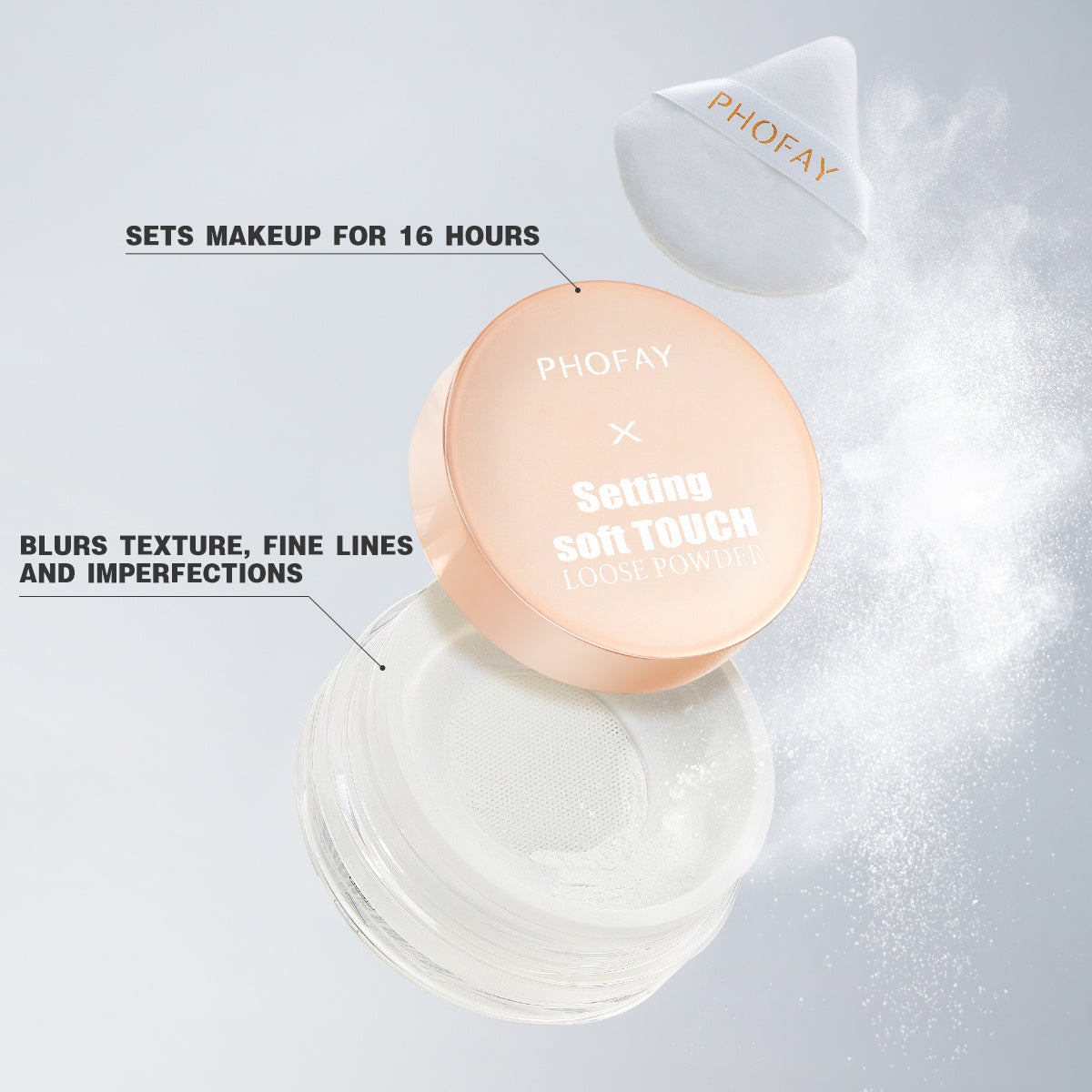 PHOFAY Soft-Touch Setting Powder – Shine Control & Smooth Finish