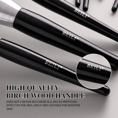 Beili Premium 10-Piece Kabuki Makeup Brush Set – Holiday Edition
