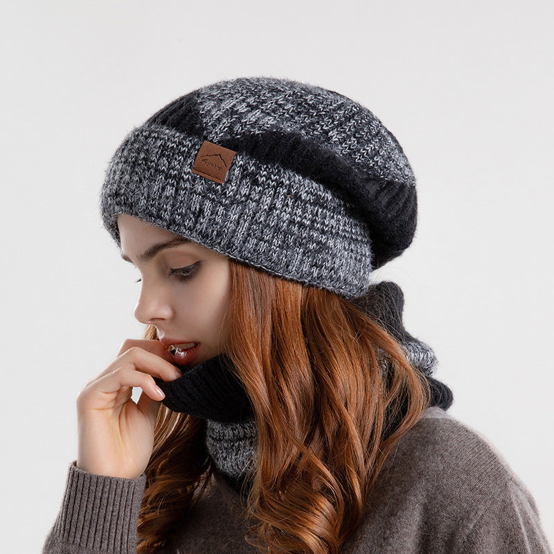 Frost Knit 2-Piece Hat & Scarf Set – Thick Winter Wool Earflap Beanie with Matching Scarf