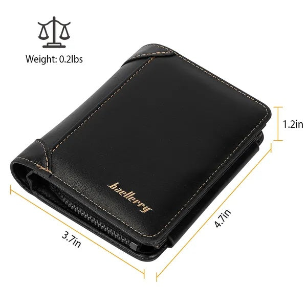 TriElite Men’s Leather Trifold Wallet With ID Holder