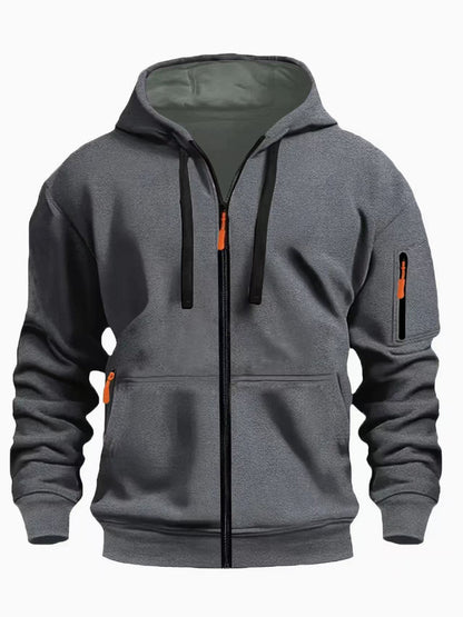 Sport Flex Zipper Hoodie – Men’s Casual Full-Zip Athletic Sweatshirt