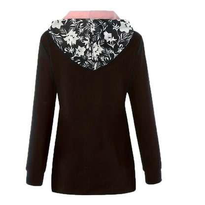 Color Blend Plus Hoodie Coat – Women’s Full-Zip Color-Block Winter Jacket