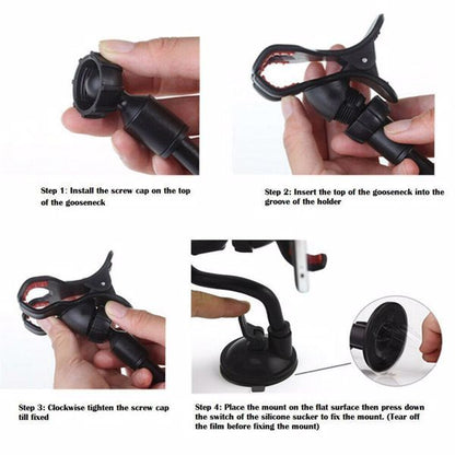 UniGrip Dual Clamp Hose Bracket With Adhesive Mount
