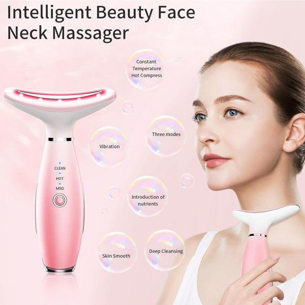 Pink Radiance Facial & Neck Massage Device – Skin Firming Beauty Tool