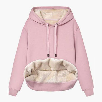 Lamb Warm Hooded Jacket – Women’s Cozy Fleece Pocket Sports Sweatshirt