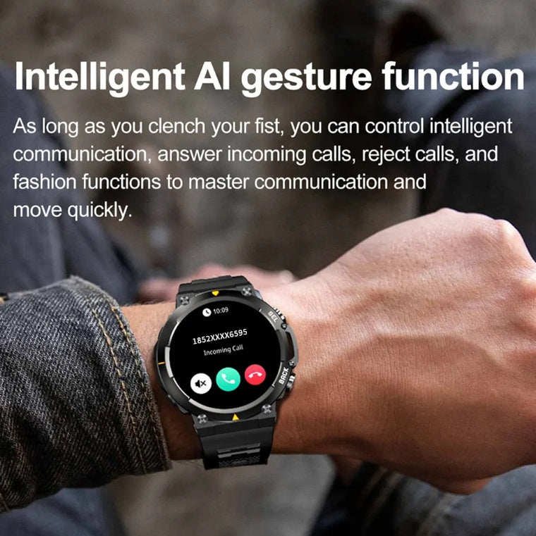 MAX18 Vision AMOLED Smartwatch – AI Voice & Gesture Control Sports Watch