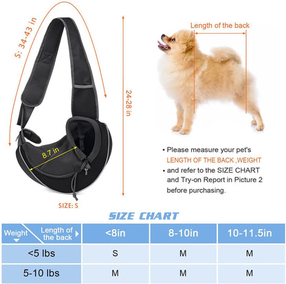 Outdoor Pet Carrying Crossbody Bag – Stylish Portable Shoulder Carrier for Dogs & Cats