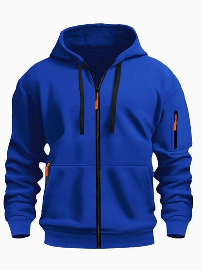 Sport Flex Zipper Hoodie – Men’s Casual Full-Zip Athletic Sweatshirt