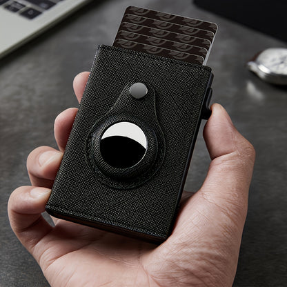 Airtag Men's Wallet Minimalist RFID Wallet With Airtag Stand Smart Pop-up Wallet With Wallet, Slim Card Holder Small Wallet